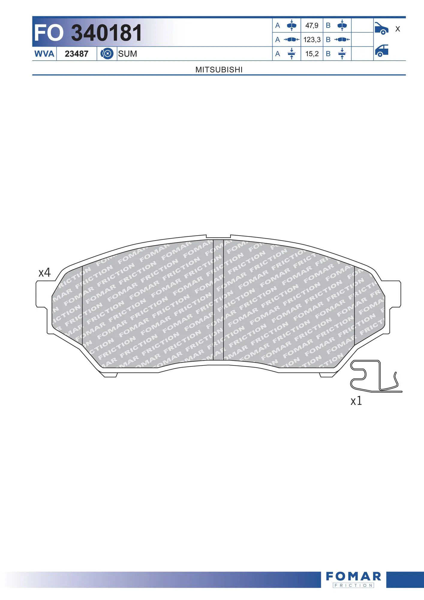 Brake Pad Set, disc brake
